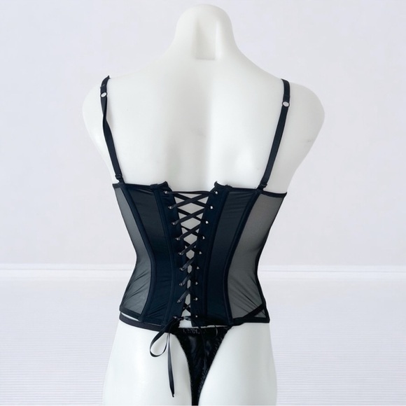 La Senza Black Lace Corset Bustier Top – Size S - Picture 8 of 12